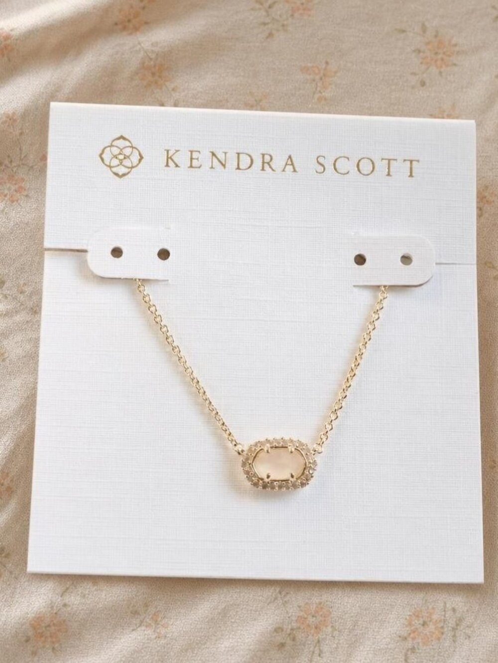 Kendra Scott Chelsea Gold Rose Quartz Pendant Necklace